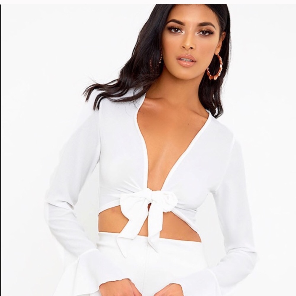 White crop top